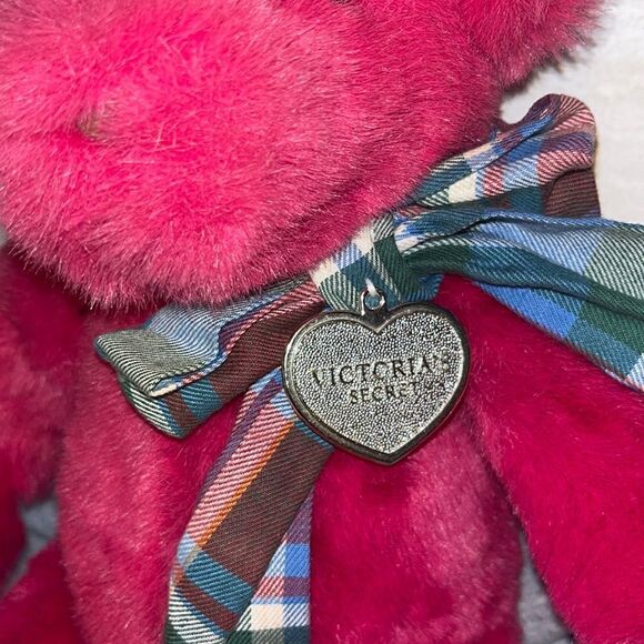 Vintage 1992 gund victoria secret Pink Plush Teddy Bear Stuffed Animal Rare 14” - Picture 2 of 4